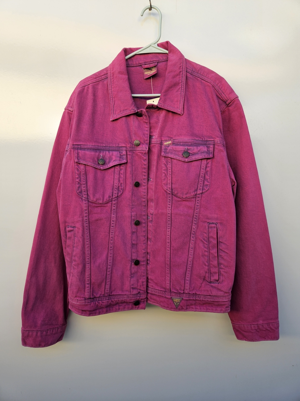 Men's Guess Fuchsia Pink Denim Jacket